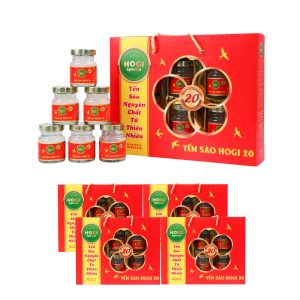 Combo 4 Hộp Yến Sào Đường Phèn Hogi Special 20 Tổ Yến Cung Cấp Dinh Dưỡng Cho Cơ Thể Khỏe Mạnh 6 Hũ x 70ml