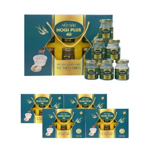 Combo 4 Hộp Yến Sào HOGI PLUS 40 Tổ Yến Giúp Phục Hồi Sức Khỏe Cho Cơ Thể, Hộp 6 Hũ x 70ml