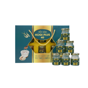 Yến Sào HOGI PLUS 40 – Yến Chưng Sẵn Hàm Lượng Cao, Sợi Yến Thật, Dễ Dùng, Phù Hợp Bồi Bổ & Làm Quà Tặng