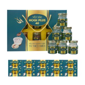 Combo 10 Hộp Yến Sào HOGI PLUS 40 Tổ Yến Giúp Phục Hồi Sức Khỏe Cho Cơ Thể, Hộp 6 Hũ x 70ml